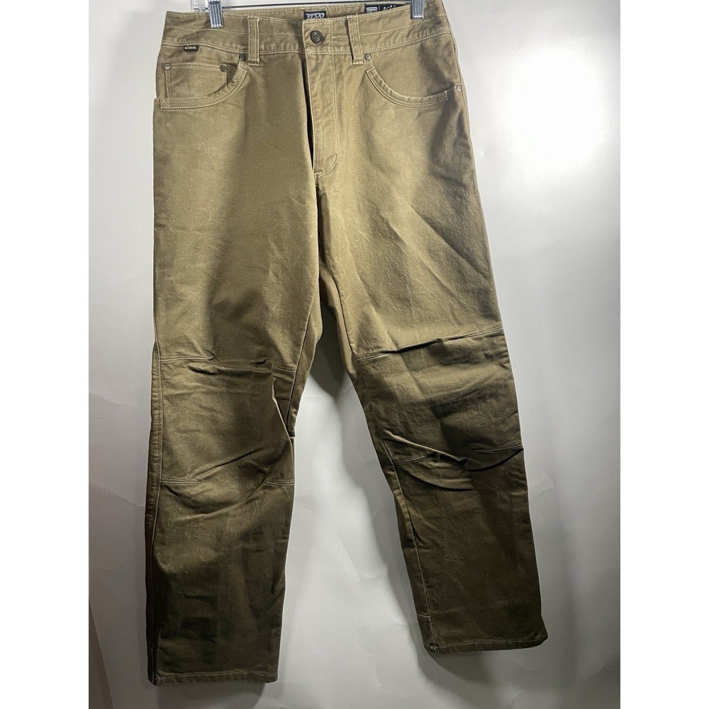 Kuhl Rydr Khaki Vintage Patina Dye Straight Leg Pants Size 32 x 32